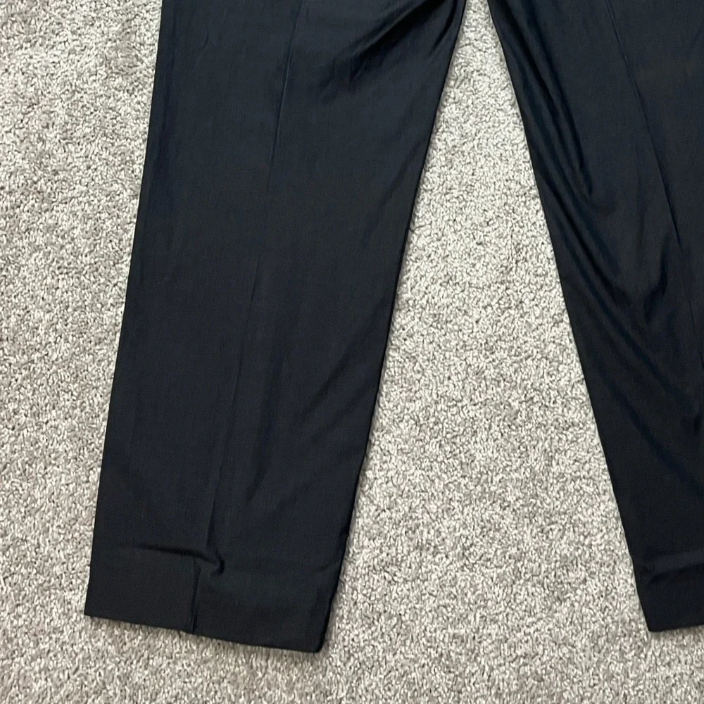Banana Republic Dress Pants Mens 36x30 Black Flat Front Straight Leg Classic